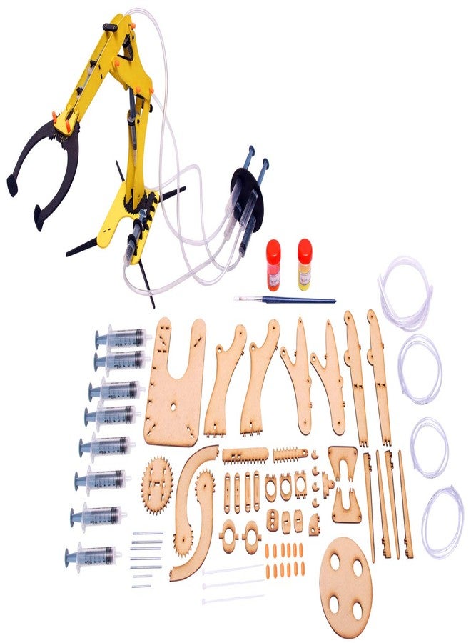THE CURIOUS BRAIN® Hydraulic Gripper- Robotic Mechanical ARM Working Model- DIY KIT for Girls & Boys- Science FAIR School Educational Model- STEM Learning Activity- Mechanical LAB Model - Image 4